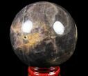 Polished Black Moonstone Sphere - Madagascar #78951-1